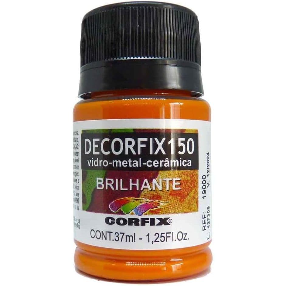 Tinta Decorfix 150º Brilhante Corfix - 431 Laranja Ágata (37 ml)