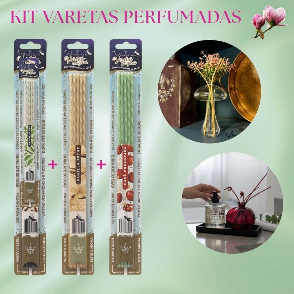 Vareta Mágica Perfumada Ardecor Disufor de Aromas Casa Perfumada Aromatizador Cheiro de Hotel