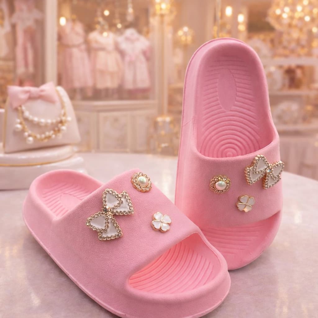 Chinelo Feminino Nuvem Pingentes Luxo Papete Menina