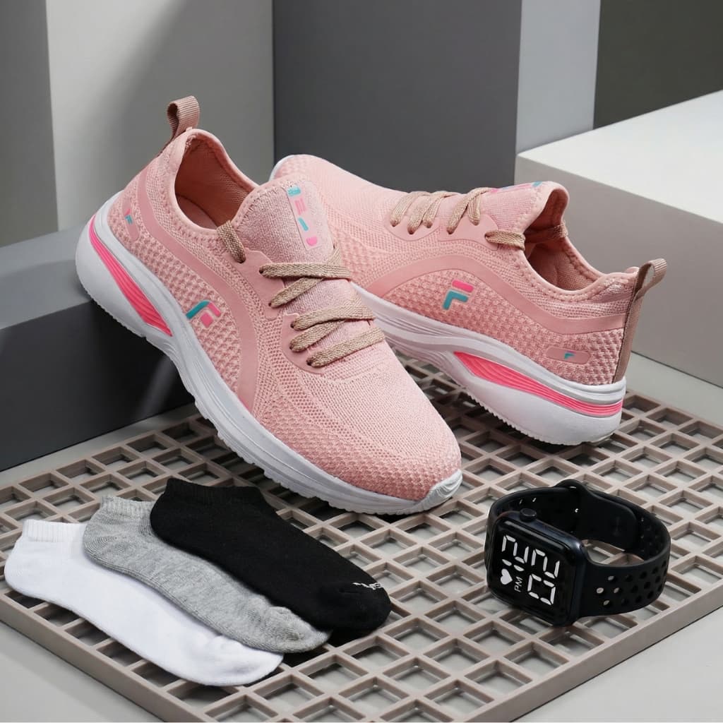 Kit Tênis Jumper + Relógio e Meia - Esportivo Ideal Para Academia Caminhada e Dia a Dia Barato