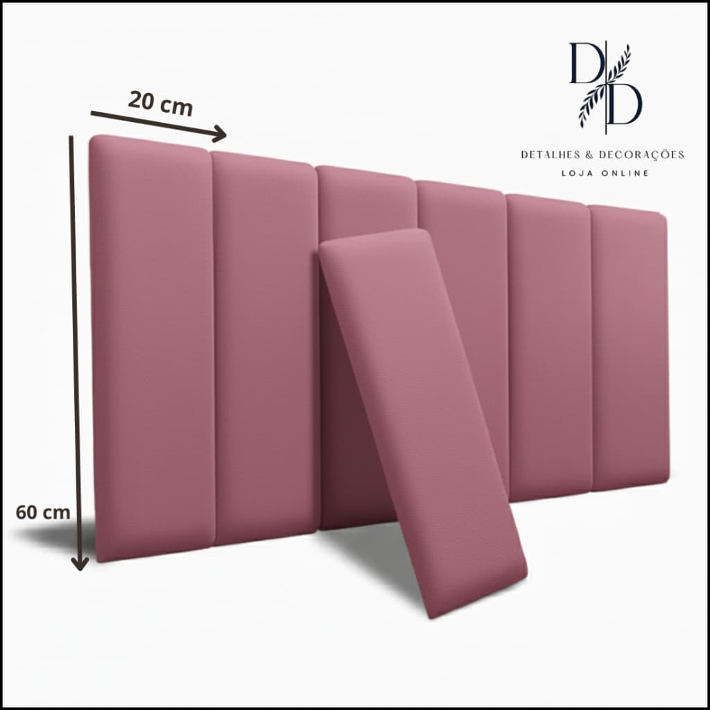 CABECEIRA DE CAMA BOX ADESIVA Estofada em Módulos 60X20-Decoração Rápida e Fácil -ENVIO IMEDIATO!!!