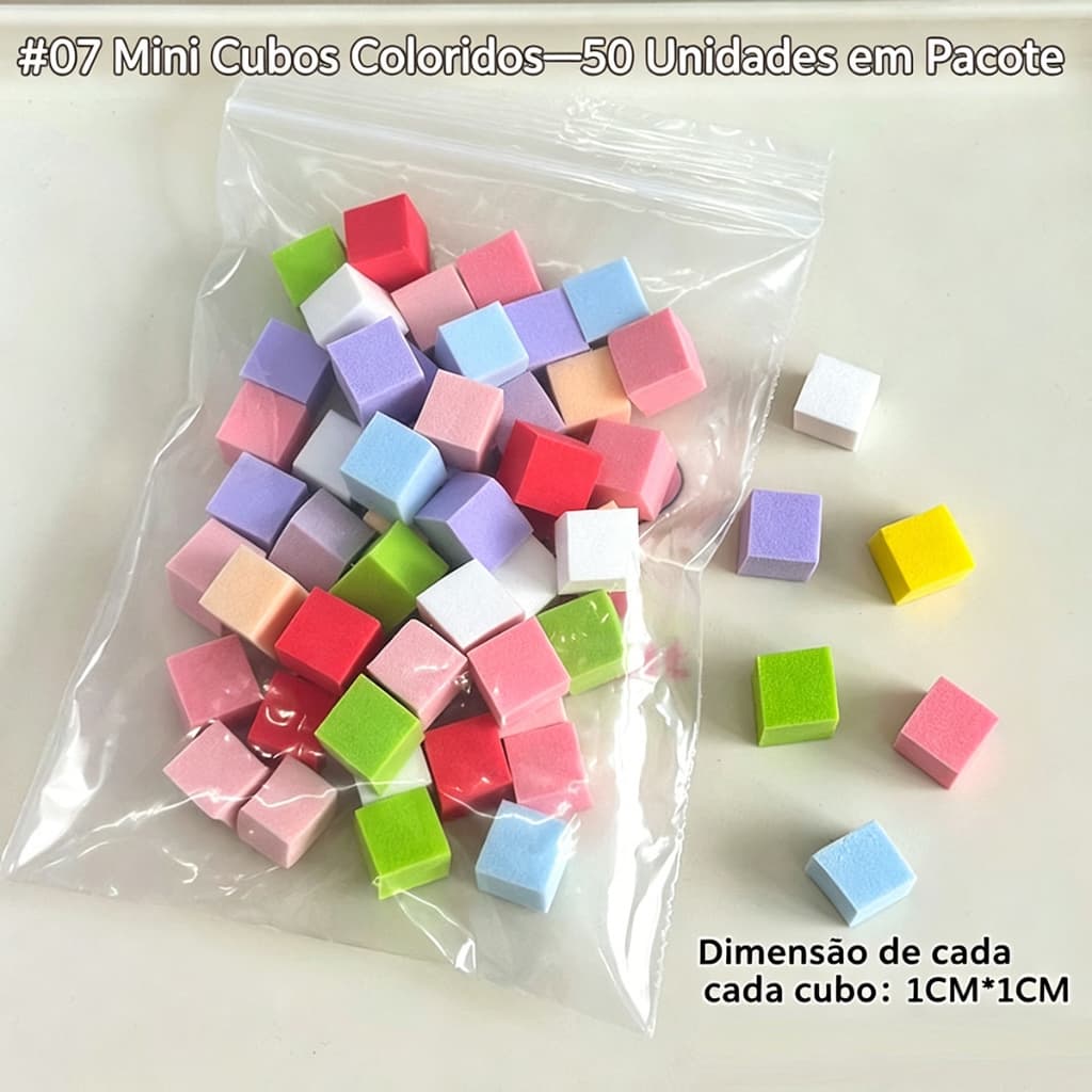 Kit 50/100 Esponjas De Unha Cubo Para Manutenção de Unhas, Limpeza Remoção de Esmalte