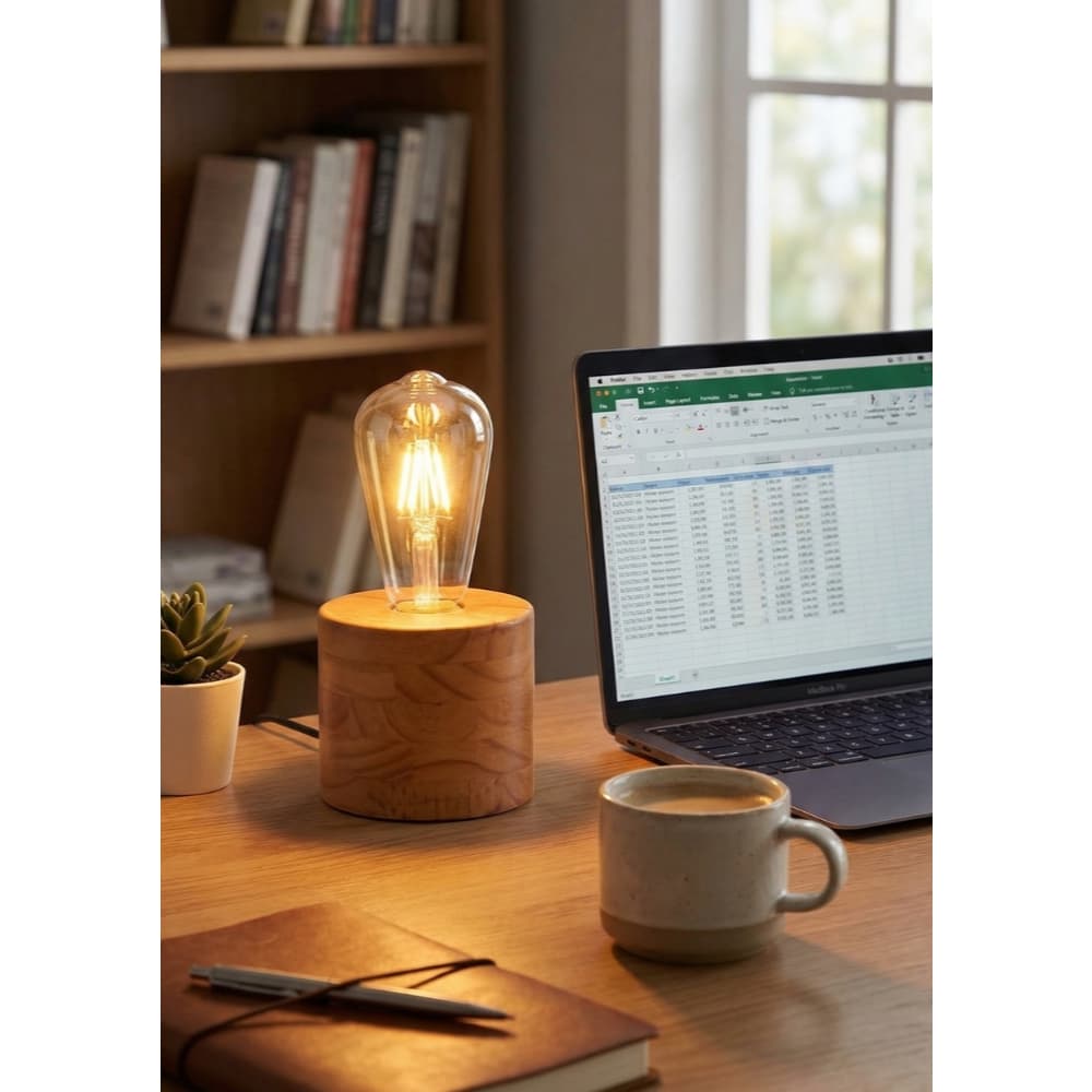 Luminária Abajur de Mesa Pequeno Minimalista para Leitura Estudos Quarto Aconchegante S/Cupula para Lâmpadas Retro