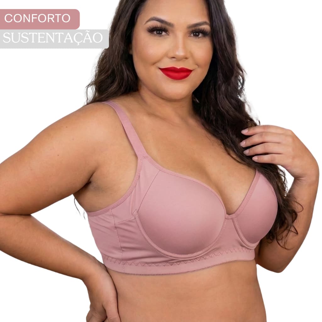 Sutian Plus Size Reforçado Com Bojo Alta Sustentação Feminino Sutia Reforçado Sutiã 48 Invisível Bra