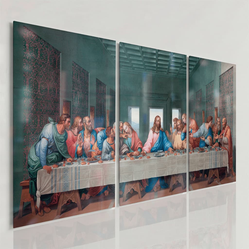Quadros Decorativos Santa Ceia Religioso Clássico Arte Sacra Elegante Sala