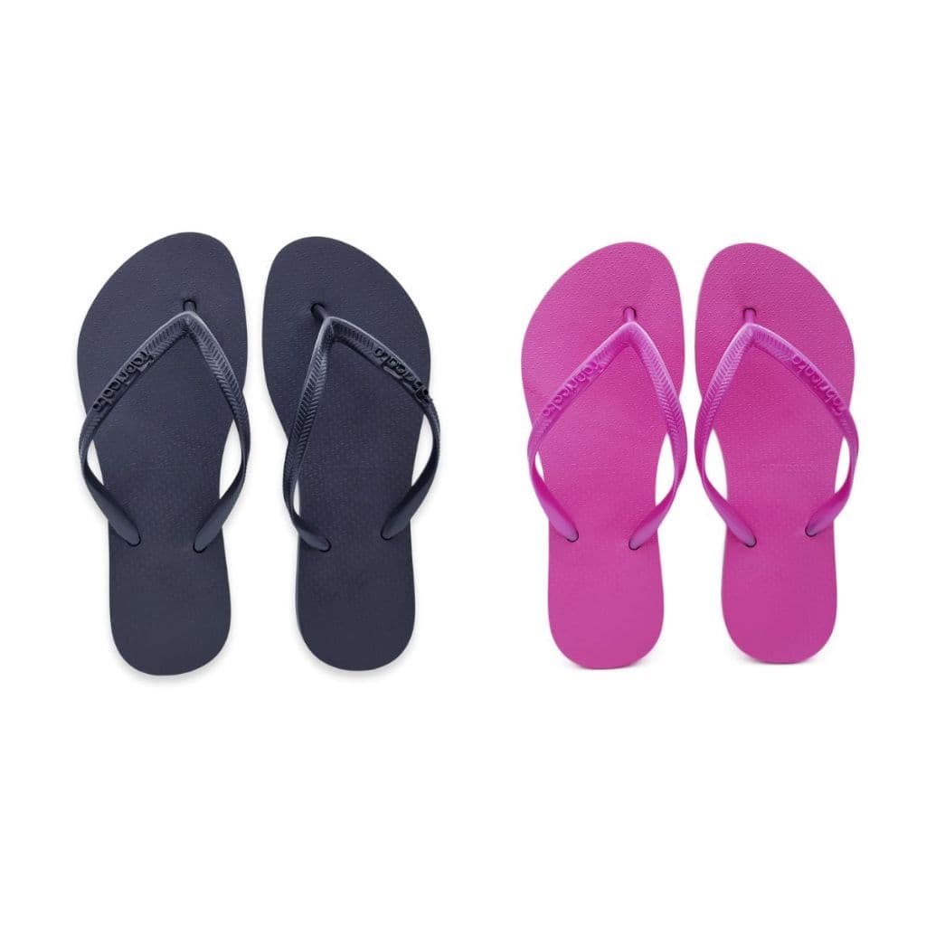 Kit 2 Pares Chinelo Feminino Slim Sandália Rasteira Tradicional Confortável Leve Macio Original F02