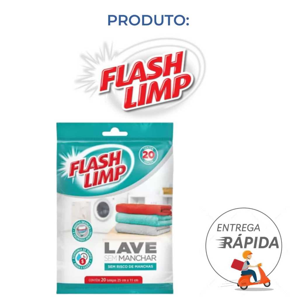 Lave Sem Manchar Roupa Branca e Colorida Economiza Água Sabão Prático Flash Limp