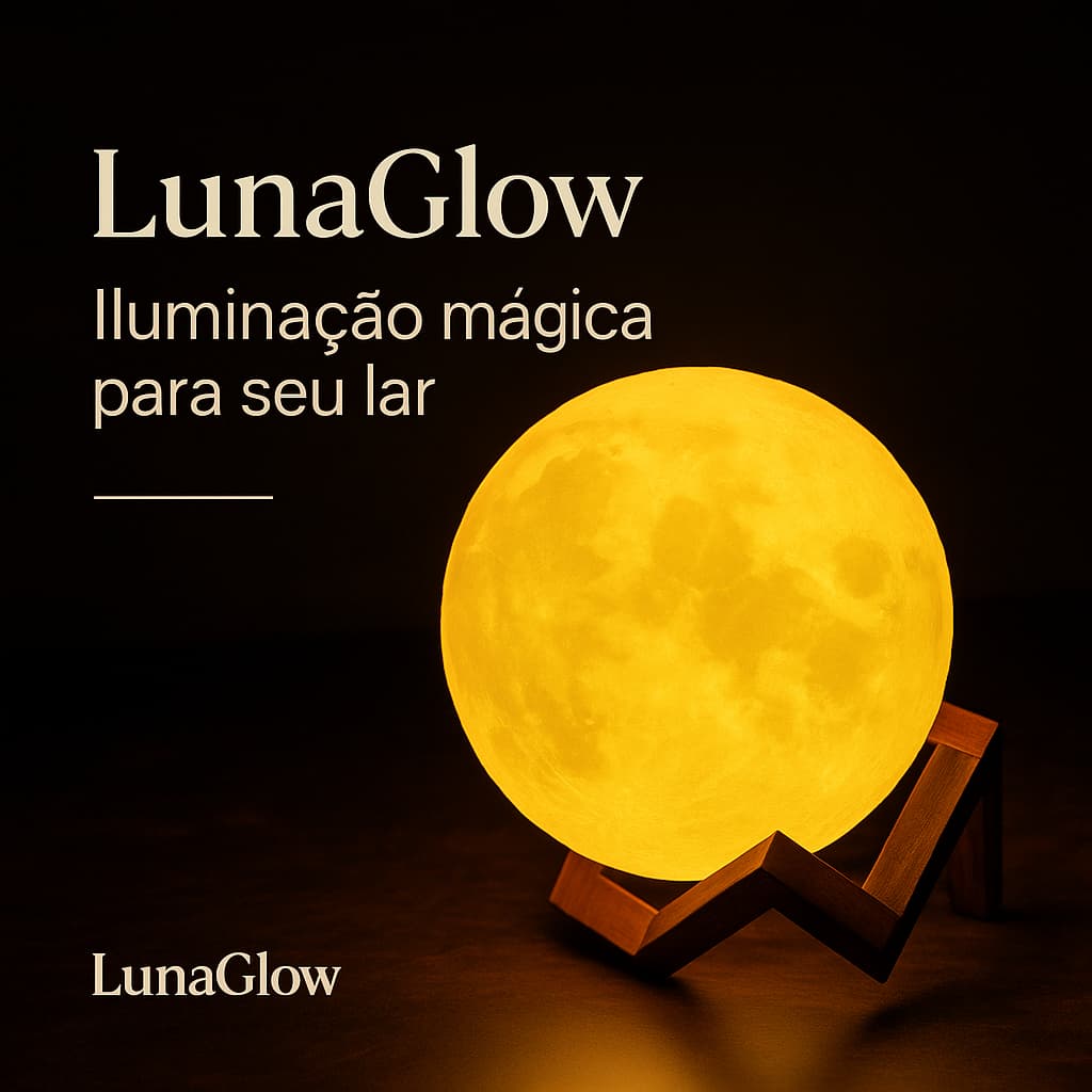 Luminária Decorativa LED 3D Lua Cheia Abajur Quarto Aconchegante