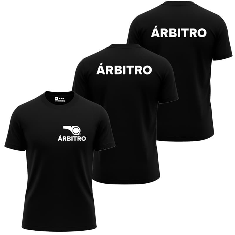 Kit 3 Camisas ÁRBITRO JUIZ FUTEBOL Uniforme Dry Fit Profissão Trabalho Camiseta Masculina