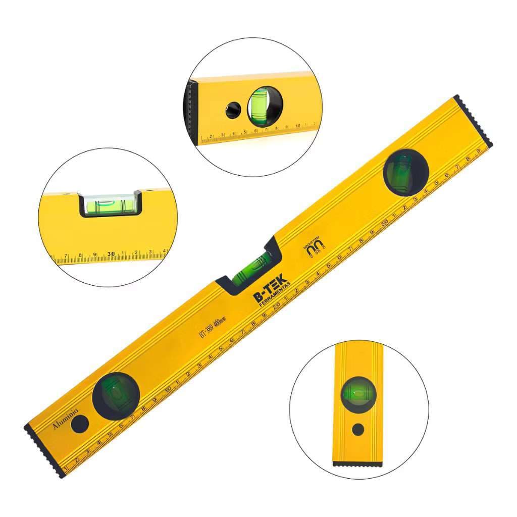 Nível Régua 3 Bolhas 30cm Profissional ABS de Prumo Nivelador Ímã potente, liga de alumínio original