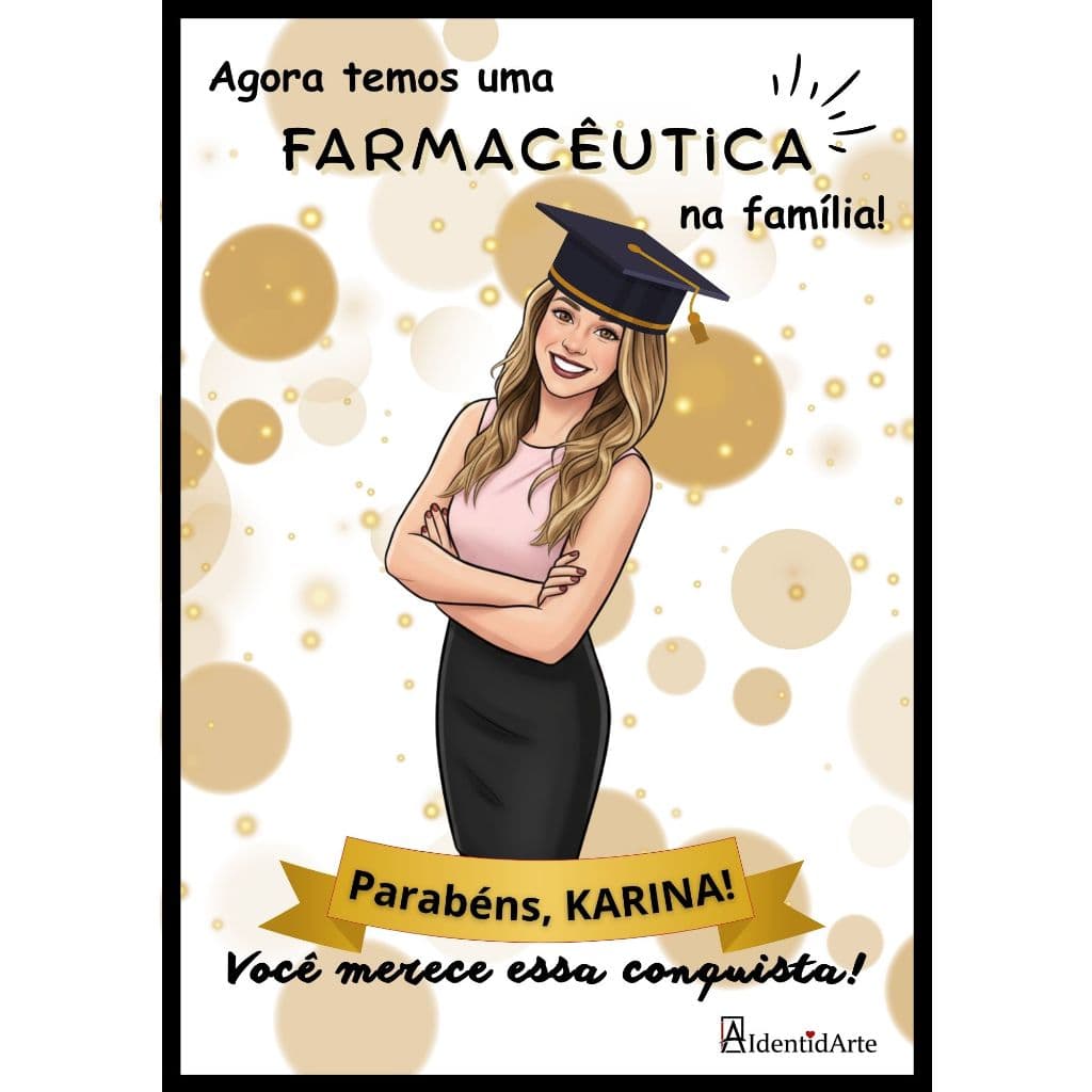 Kit 2 Quadros Personalizados Presente Formatura Porta-retrato Decorativo com moldura A4 em plástico e proteção acetato