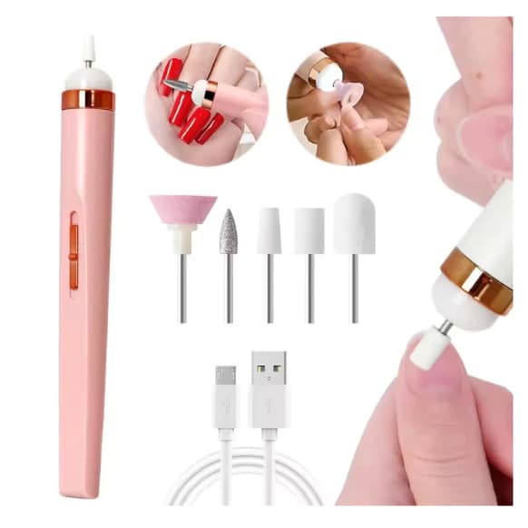 lixadeira 5 em 1 elétrica de unhas sem fio portátil recarregável e pedicure profissional son-456