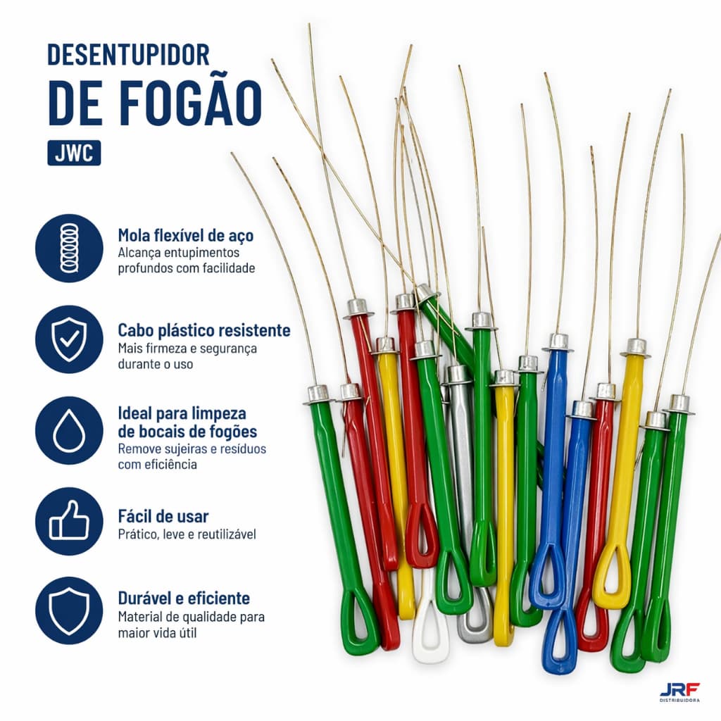 Agulha Para Desentupir Boca de Fogão JWC – Limpeza de Bico de Gás Cooktop E Outros