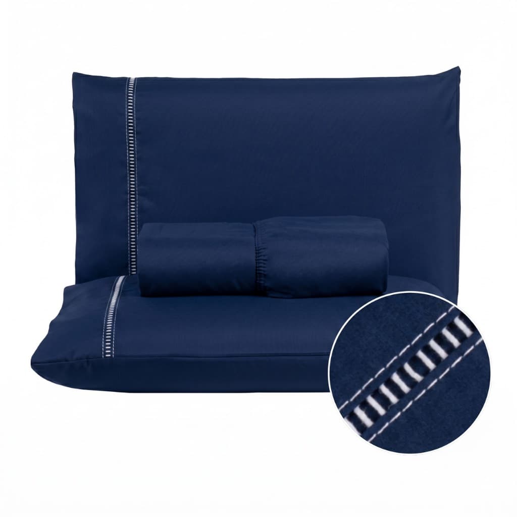 Kit Jogo de Lençol Roupa de Cama Box Solteiro Casal Queen King 400 fios Toque Macio com Ponto Palito