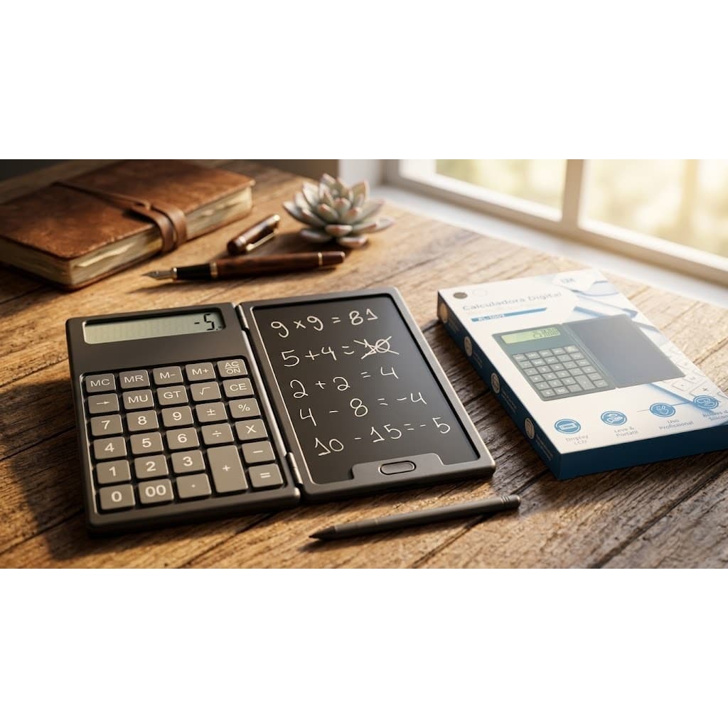 Calculadora de Bolso Luatek KL-1601 Compacta 8 Dígitos – Com Capa Protetora Escolar e Escritorio