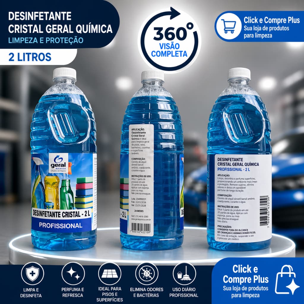 Desinfetante Cristal PROFISSIONAL 2 L Geral Química