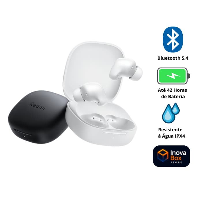 Fone de Ouvido Buds 6 Play Bluetooth 5.4, Resistência IPX4, duração de até 36h de Reprodução.