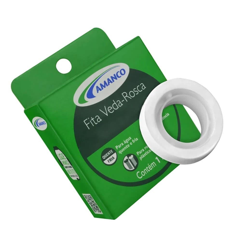 Fita Veda Rosca Amanco Wavin 18mm | 10m 25m 50m | Vedação para Conexões Hidráulicas