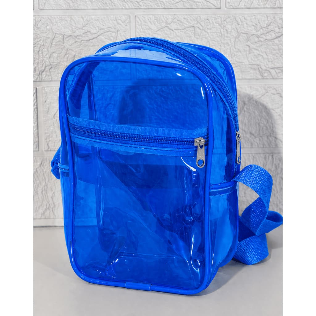 Bolsa Shoulder Bag Transparente Neon, Cristal 0.40, Transversal bolsa de ombro, Praia e Piscina