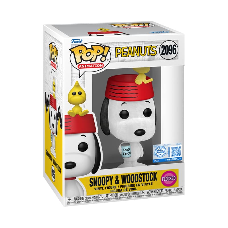FUNKO POP PEANUTS SNOOPY & WOODSTOCK FLOCKED *EX* 2096 NOVO ORIGINAL