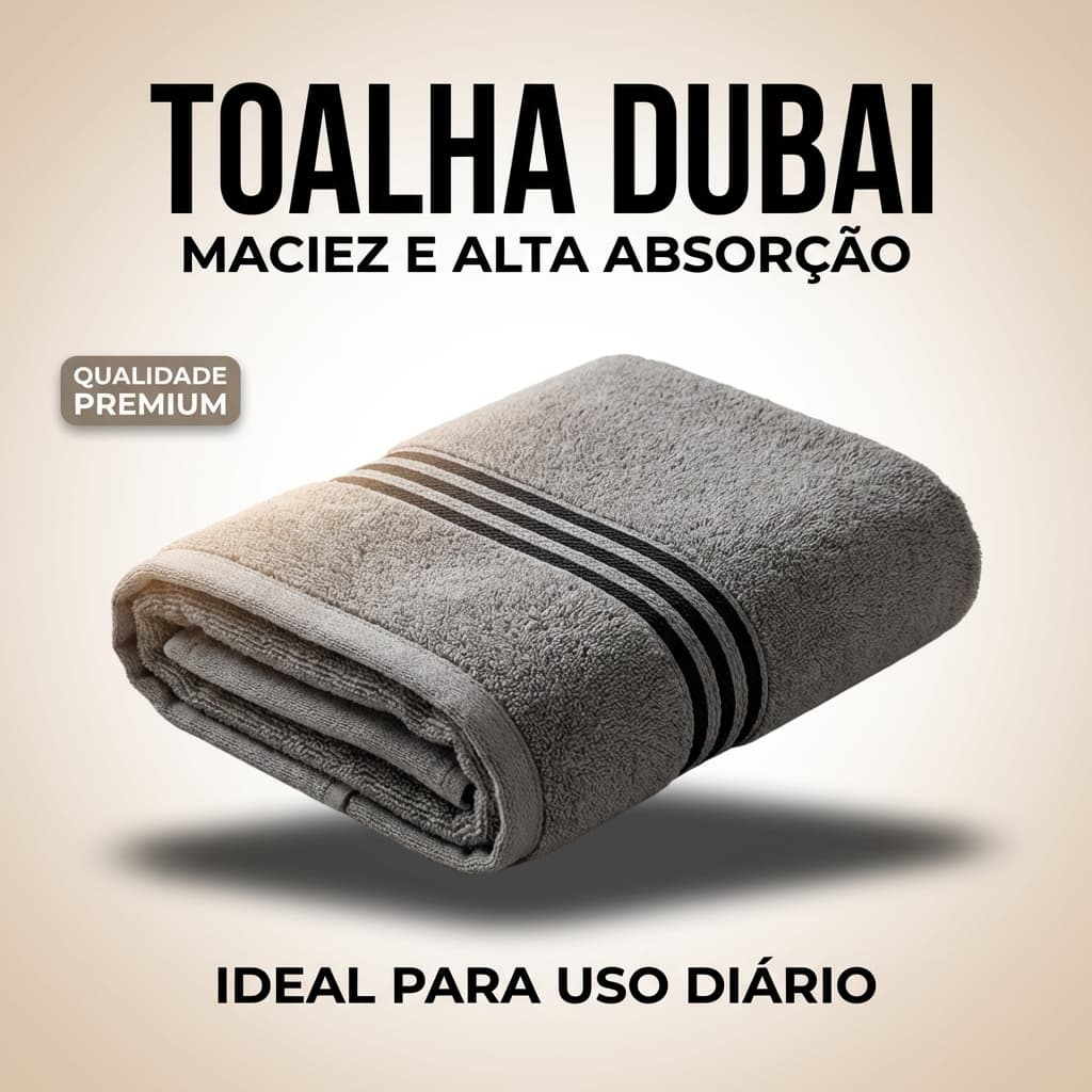 Toalhas de Rosto Dubai Premium 100% Algodão Absorção Rápida Banheiro