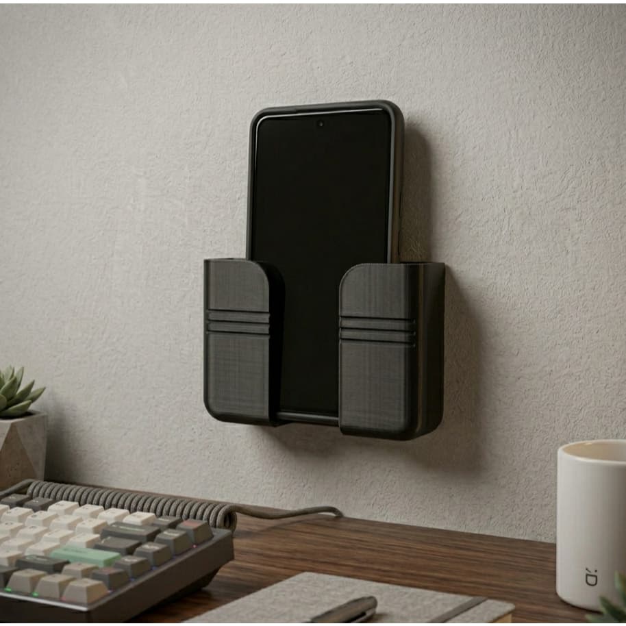 Suporte de Celular de Parede – Organizador para Carregar Smartphone | Impressão 3D