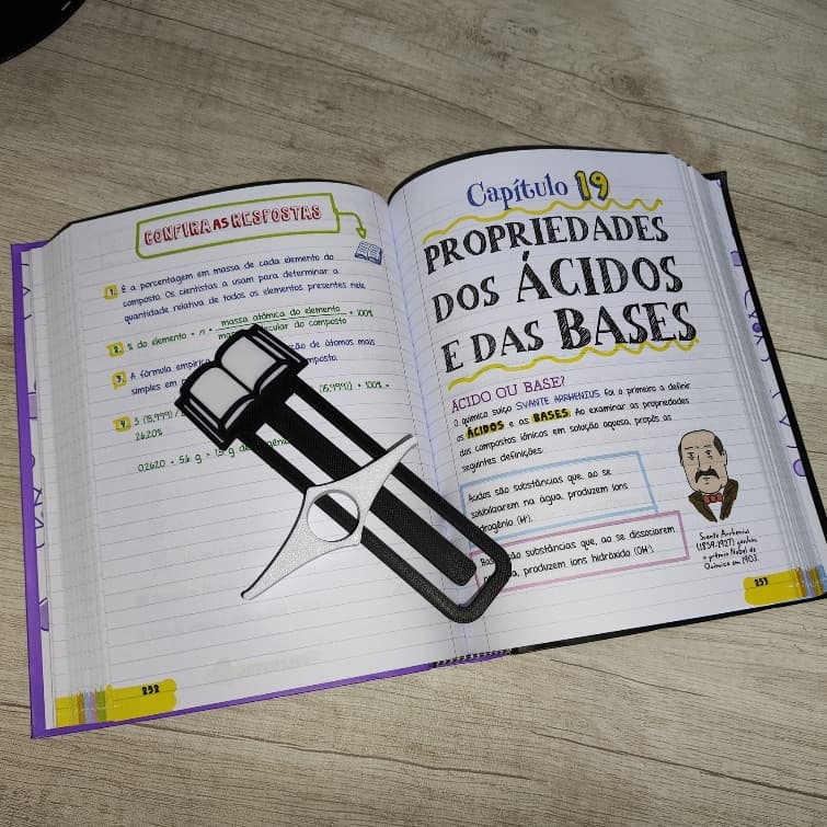 Kit Leitura 3D – Marcador de Página Livro + Anel Suporte de Leitura Conforto e Praticidade