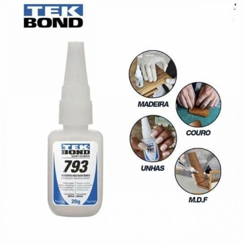 Cola Instantânea Tek Bond 793 Super Bonder Ultra Forte Multiuso 20g, Unha