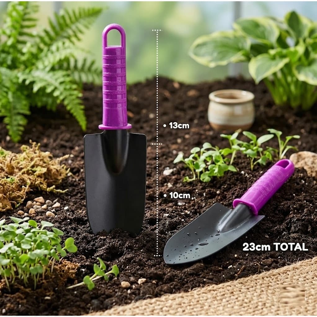 Pá Para Jardim De Metal Com Cabo Ergonômico Cores Sortidas