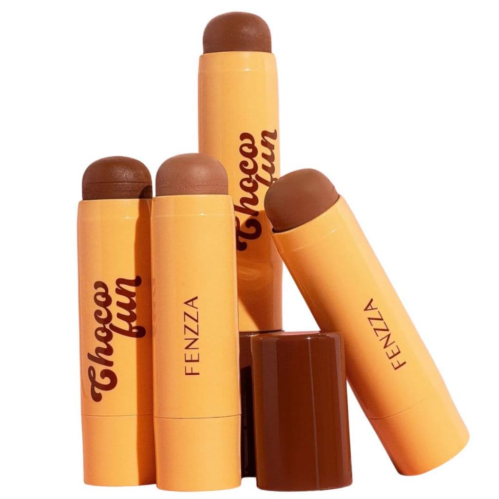 Contorno Facial + Blush Compacto Alta Pigmentação Choco Fun - Fenzza