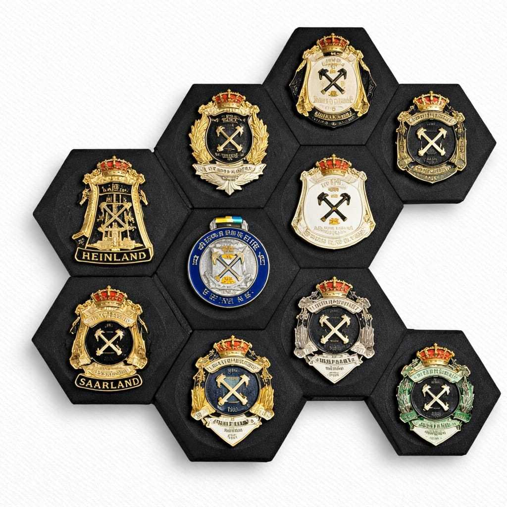 Porta medalhas hexagonal organizador para suas conquistas suporte corrida bike futebol