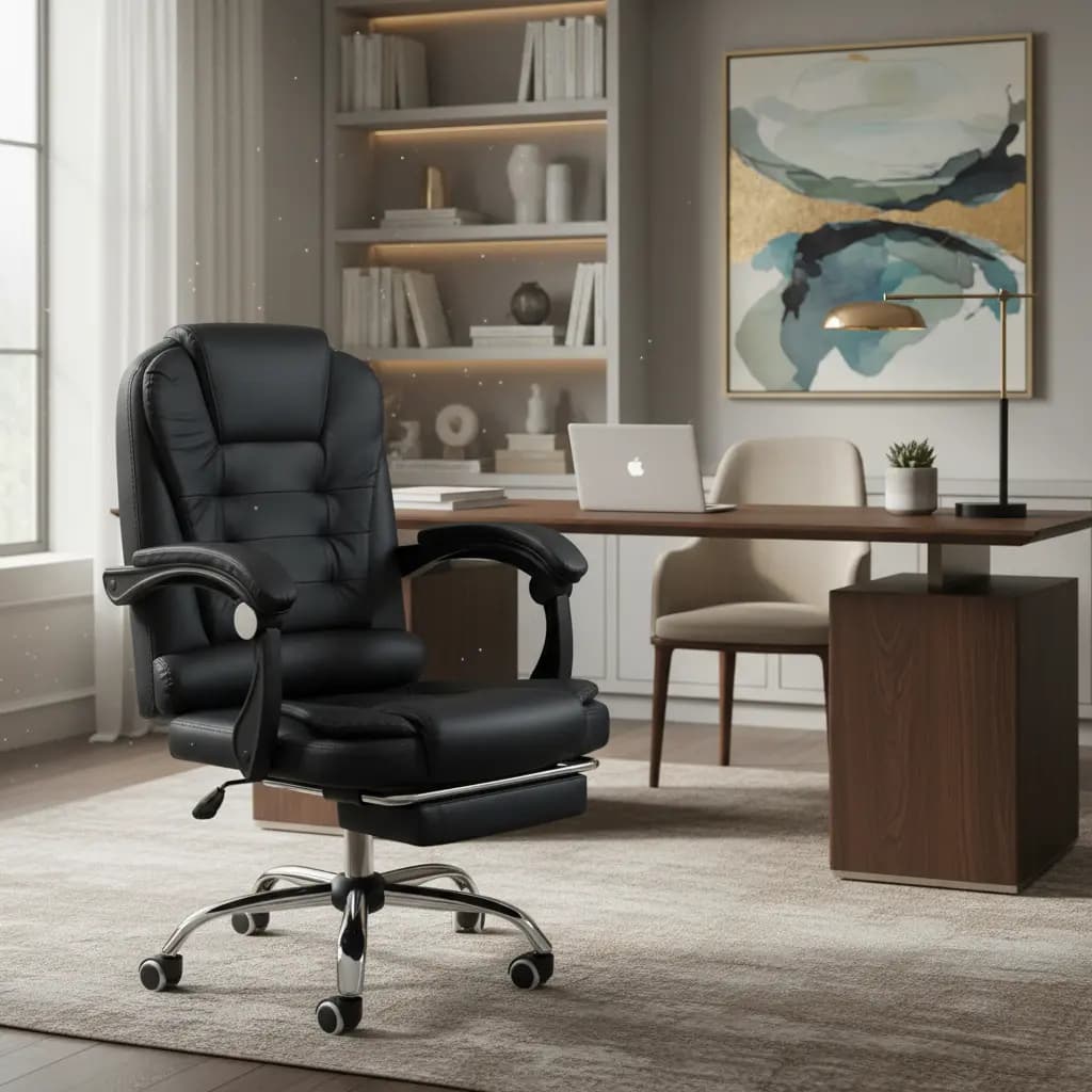 Premium Ergonomic Gamer President Office Chair Synthetic Leather