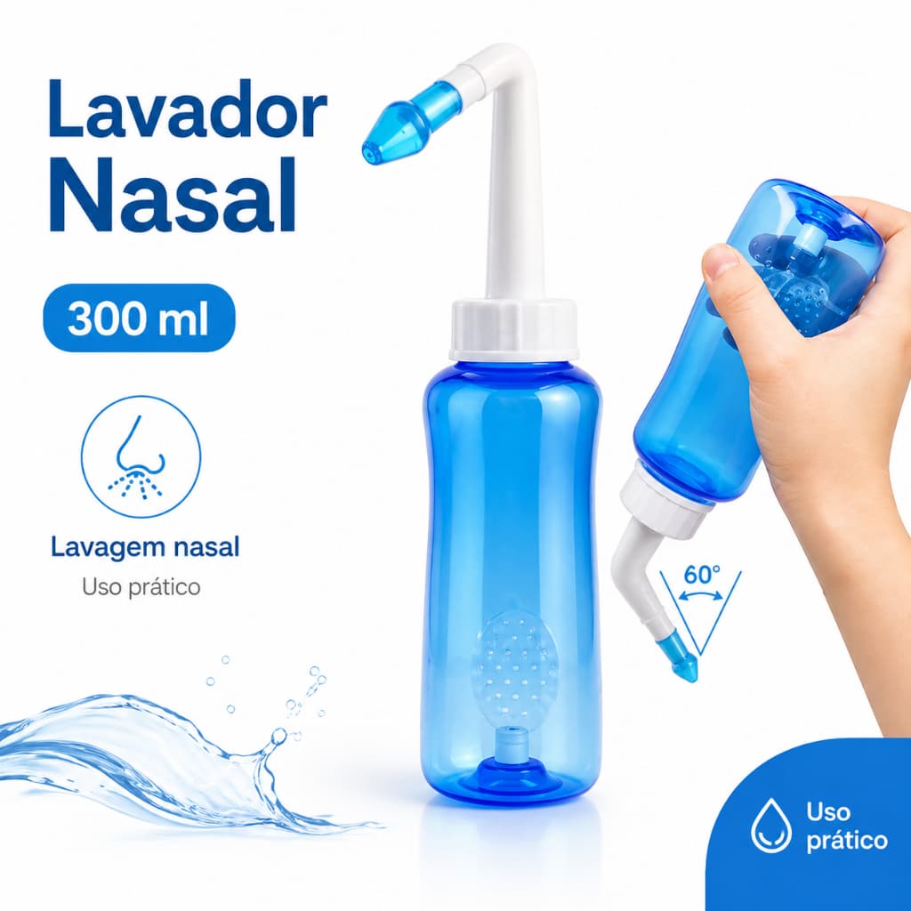 Higienizador Intimo Ducha Bidê Portátil Lavagem Feminino Sinusite Rinite Limpeza