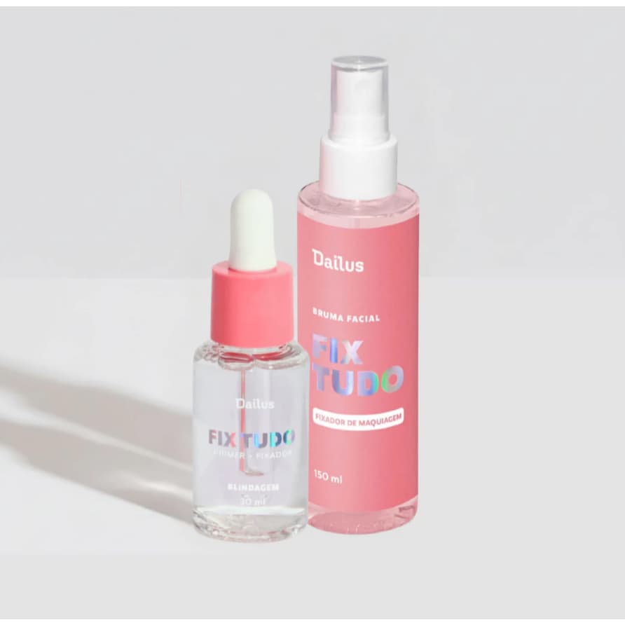 Kit Dailus Fix Tudo – Blindagem + Bruma Fixadora | Pele Blindada, Make Duradoura