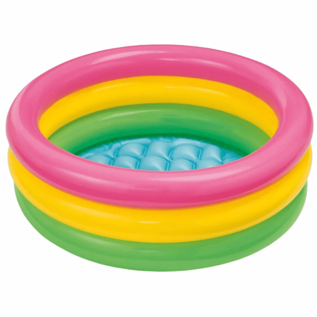 Piscina Inflável Infantil Intex Easy Set 28L Montagem Rápida Resistente Família Verão