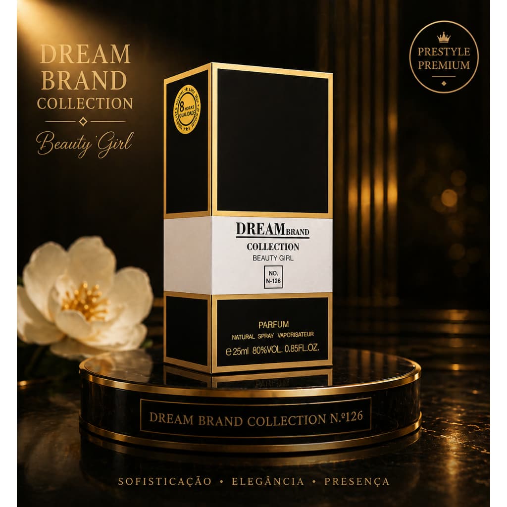 Perfume Dream Brand Collection N126 Feminino Eau de Parfum 25ml Sofisticado Luxuoso Fixação Marcante