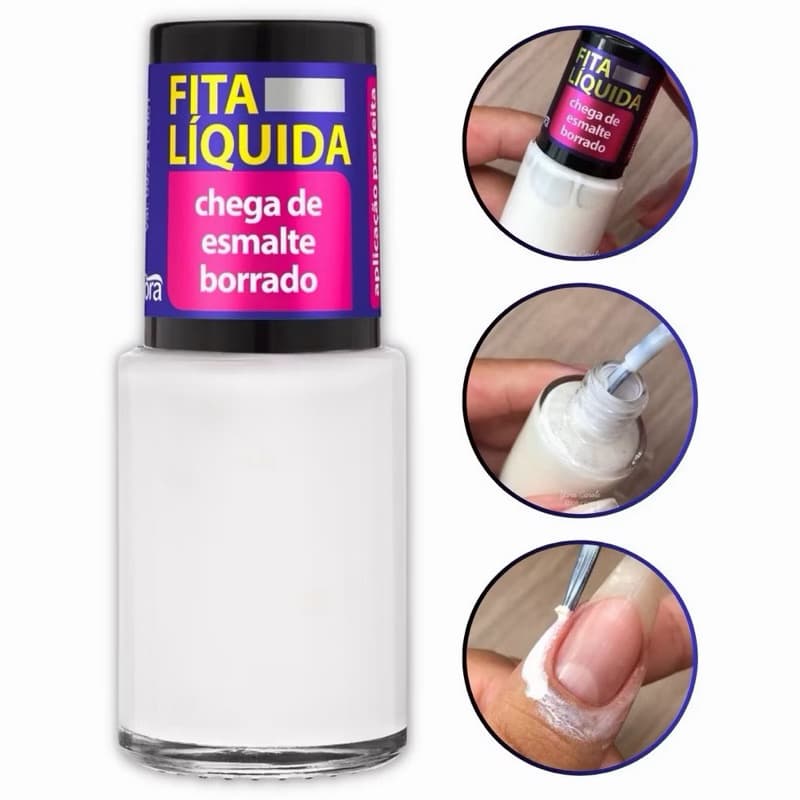 Fita Liquida Cora 9ml Nunca Mais Esmalte Borrado