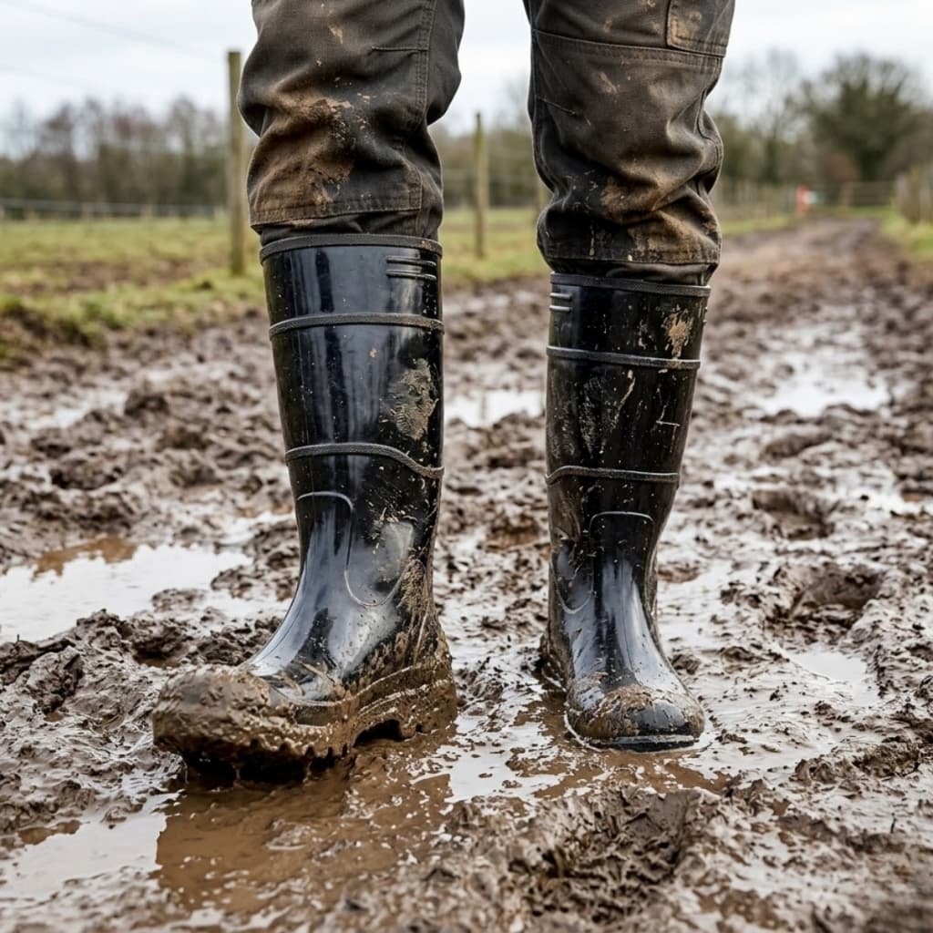 Bota De PVC Borracha Cano Longo EPI Branca Preta Antiderrapante Uso Diversos Locais