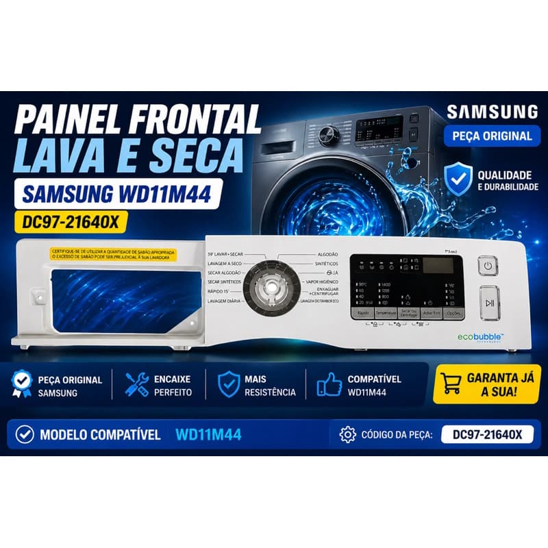 Painel Frontal Lava E Seca Samsung Wd11m44 Dc97-21640x