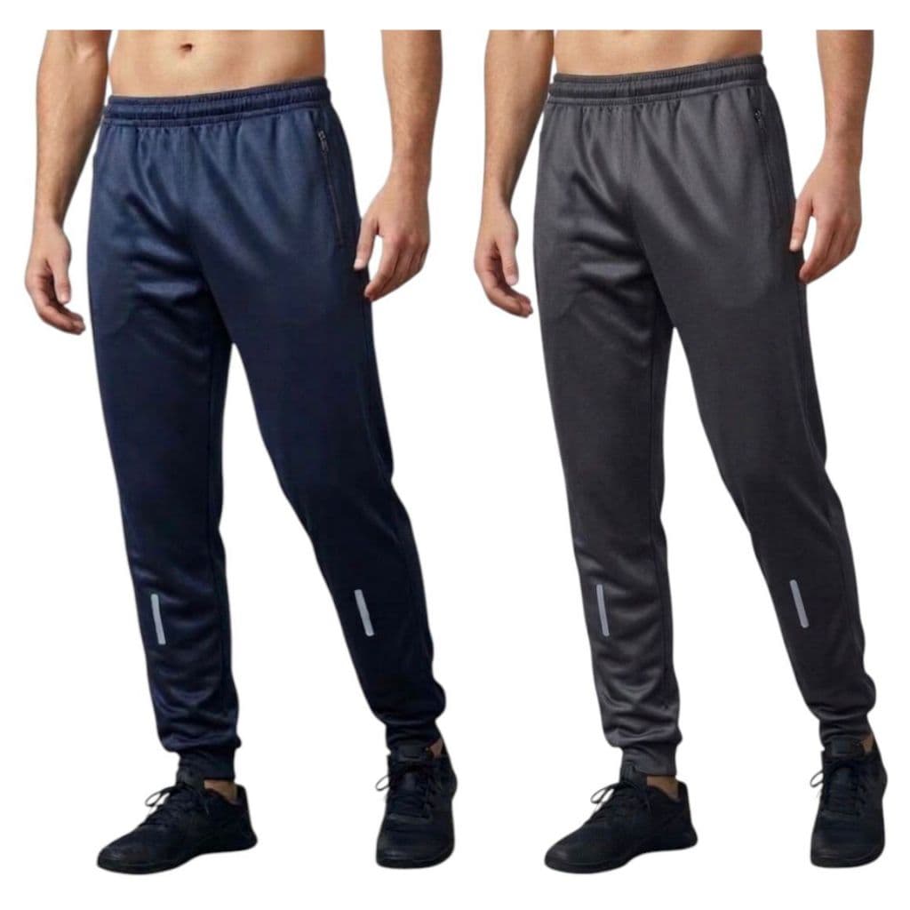 ⚡2 Calças JOGGER Refletivo Peças Dry Fit Academia Masculina Adulta com Bolso Zíper Flanelada
