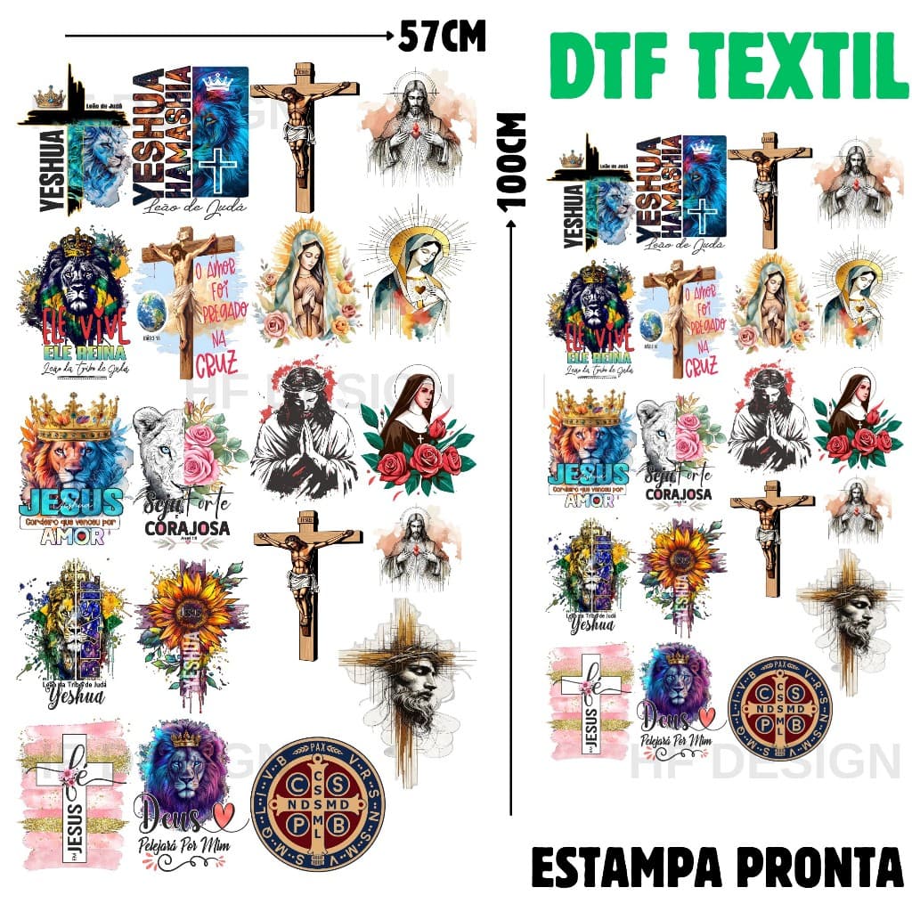 Aplique Termocolante DTF Textil Estampa Para Tecidos e Camisetas Artes Pronta 6060-44 Envio 24hs