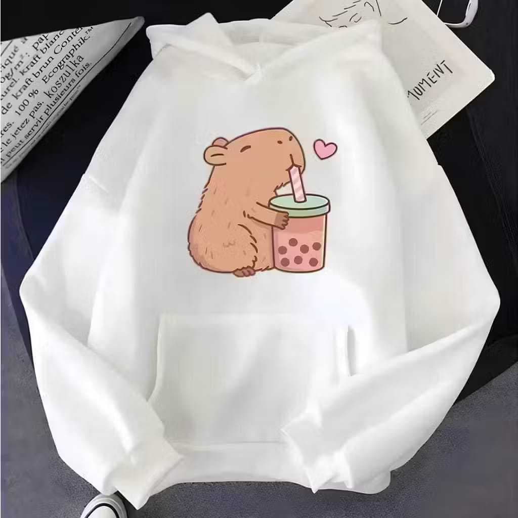 Casaco Moletom Modelo Canguru Estampa CAPIVARA Alta qualidade Unissex