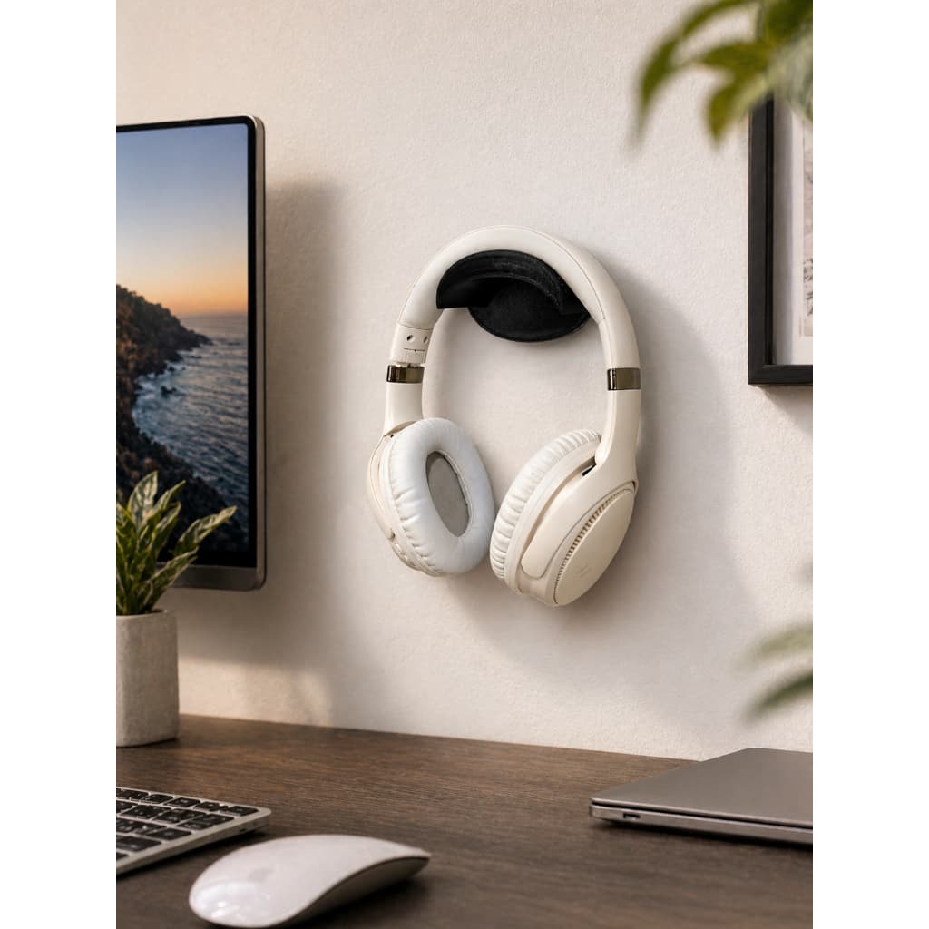 Suporte De Parede Para Fone Headset Headphone Boné Chapéu Bolsa Com Fita Dupla Face