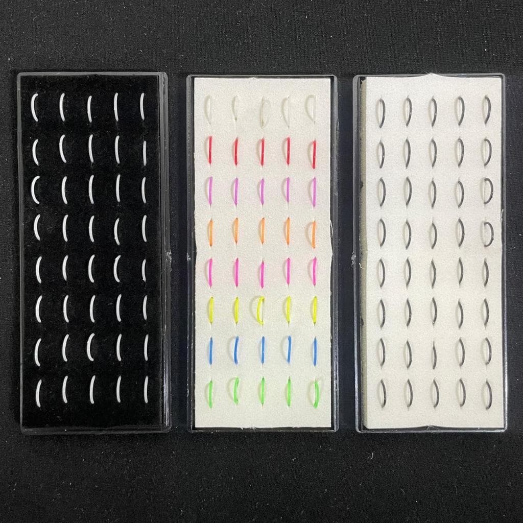 120 Piercing de Nariz Argola Silicone - Preto ou Colorido Sortido no Estojo Atacado Promoção