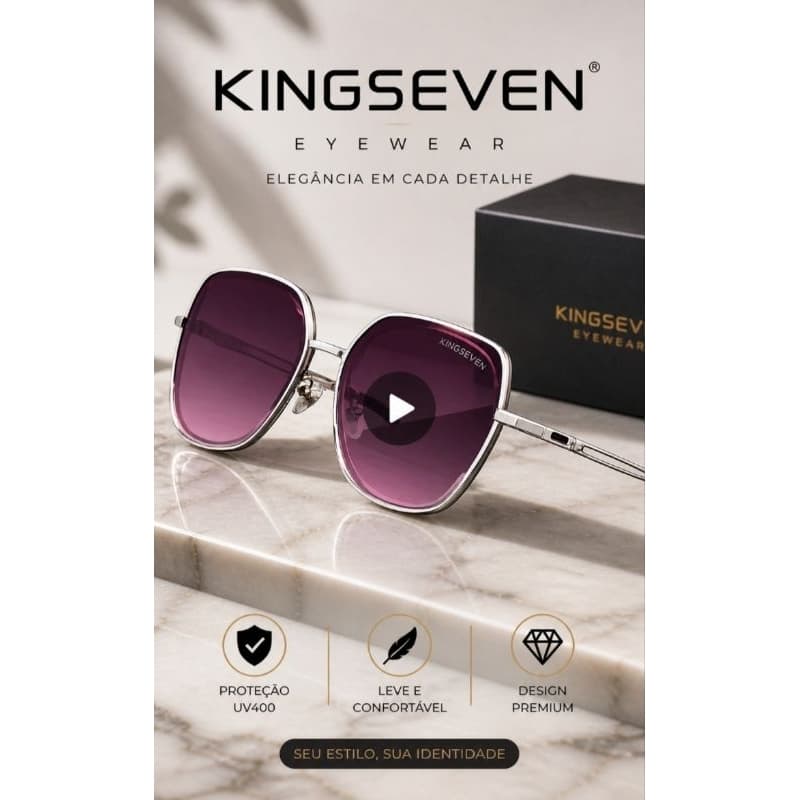 óculos vintage feminino kingseven lentes polarizadas e proteção uv400