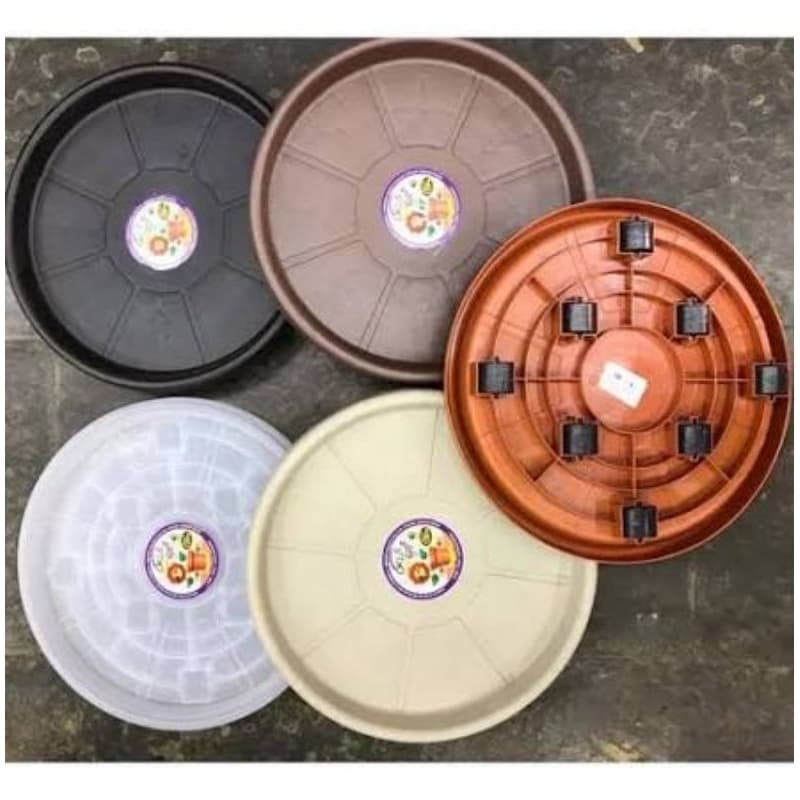 Prato para Vaso Okla Modelo Skate 27 30 35 40cm Com Rodas Até 120kg Resistente Jardim