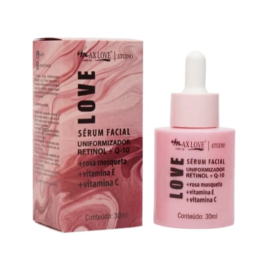 Sérum Facial Retinol Max Love 30ml Uniformiza Pele Reduz Linhas Serum Facial Clareador Facial Anti-idade Promoção