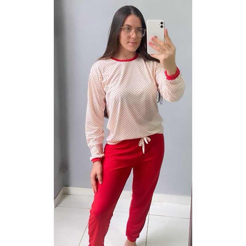 pijama  longo fechado adulto e infantil