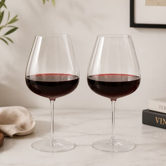 Taça Fino, Taças de Vidro para Vinho Alta Transparência 660ml, 2pçs – Ruvolo