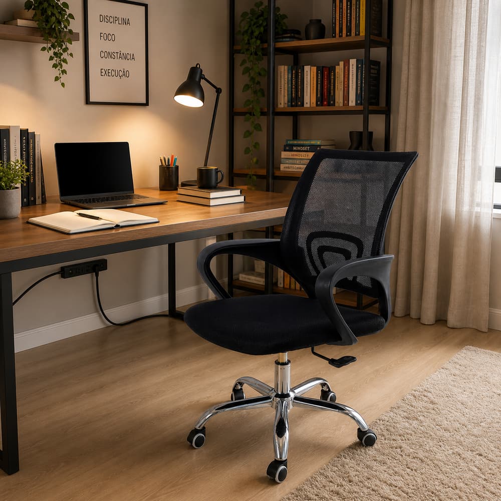 Cadeira de Escritório Ergonômica, Conforto para Home Office e Escritório Moderno